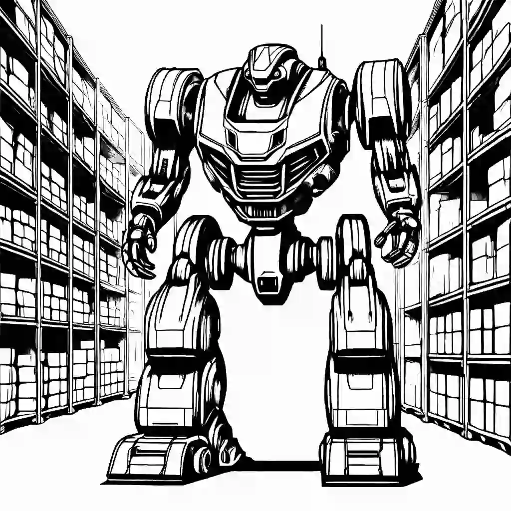 Warehouse Robot coloring pages